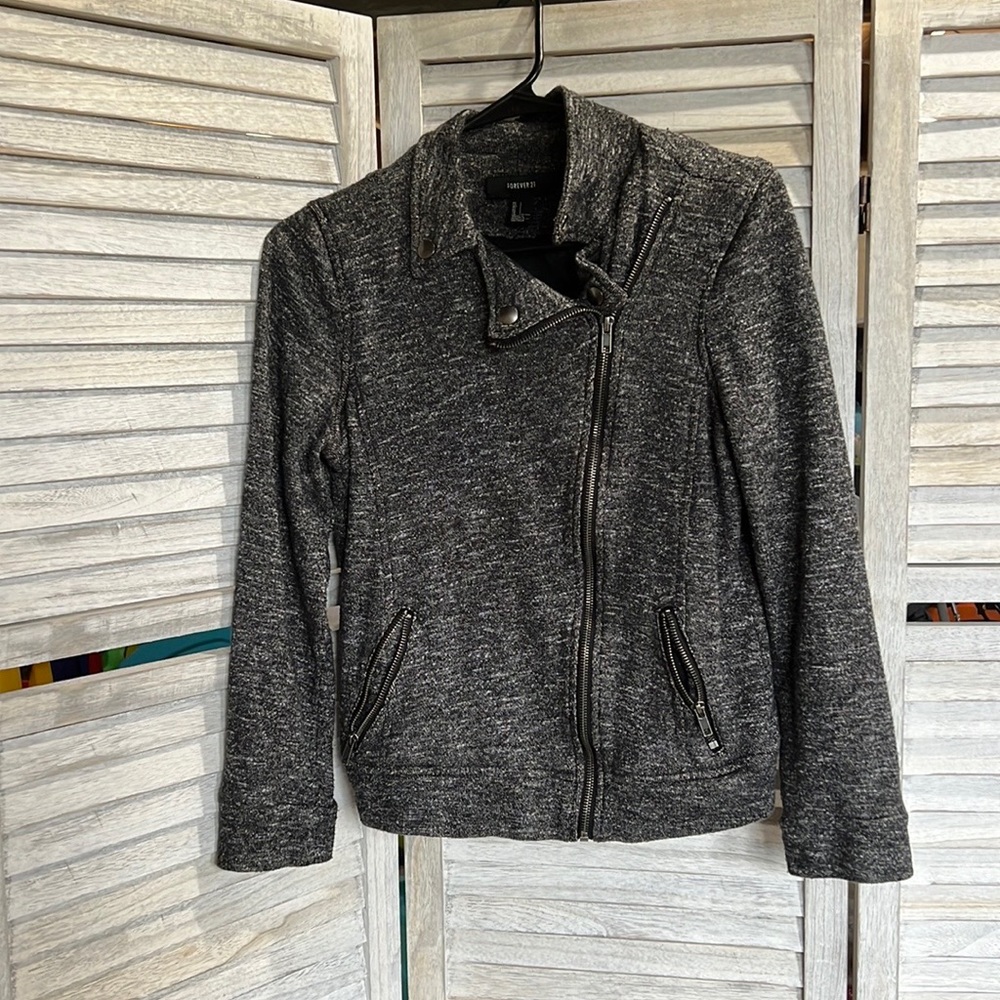 Women’s Large Heather Black Forever 21 Jacket